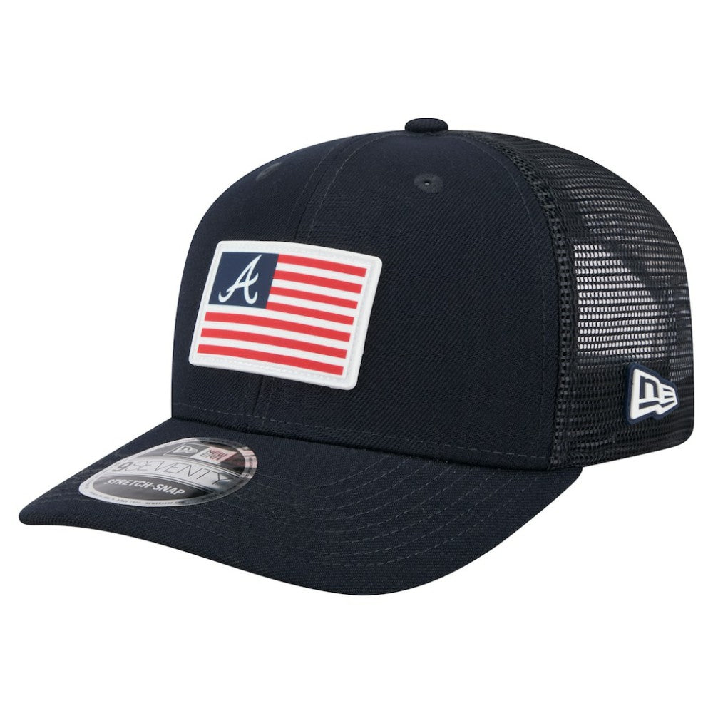 Atlanta Braves New Era Flag 9SEVENTY Stretch-Snap Hat Online