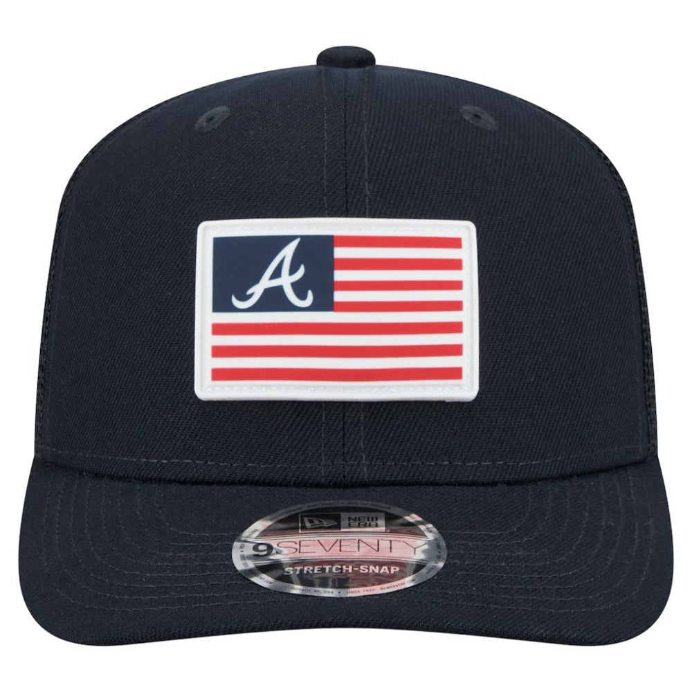Atlanta Braves New Era Flag 9SEVENTY Stretch-Snap Hat Online