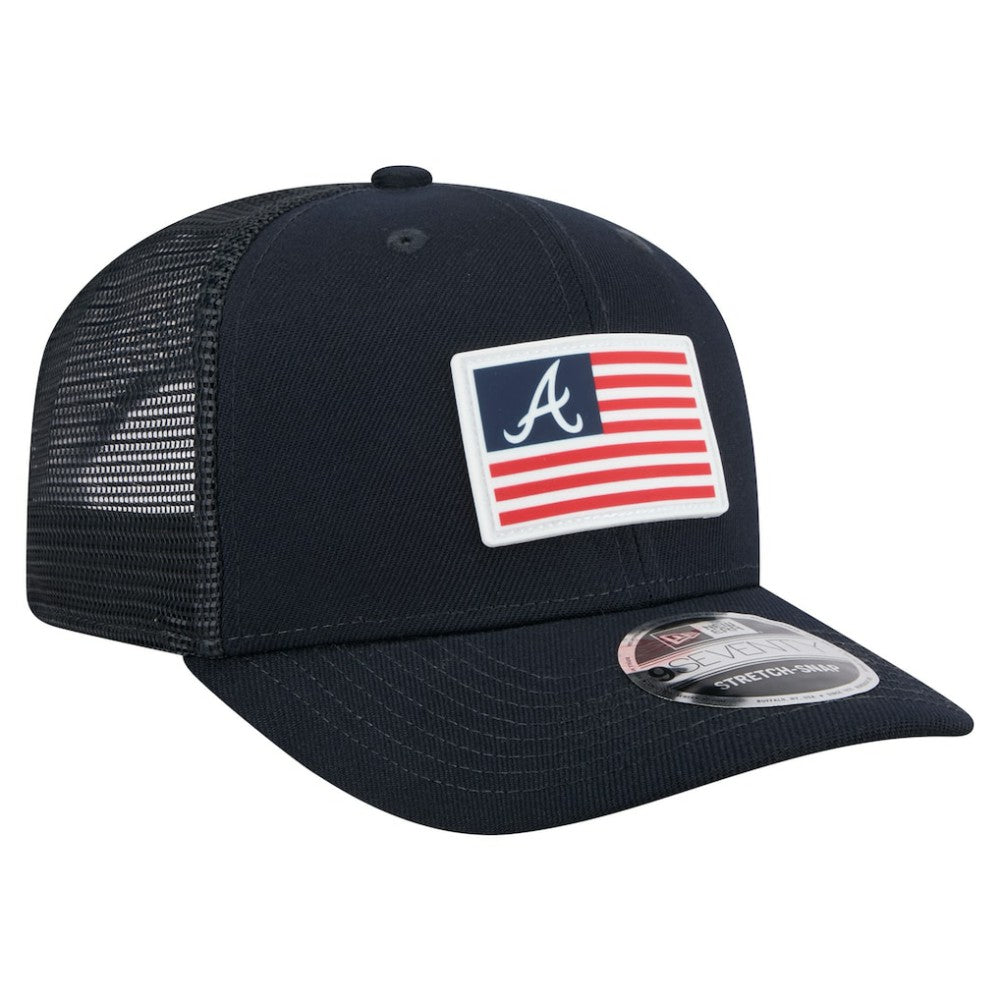 Atlanta Braves New Era Flag 9SEVENTY Stretch-Snap Hat Online