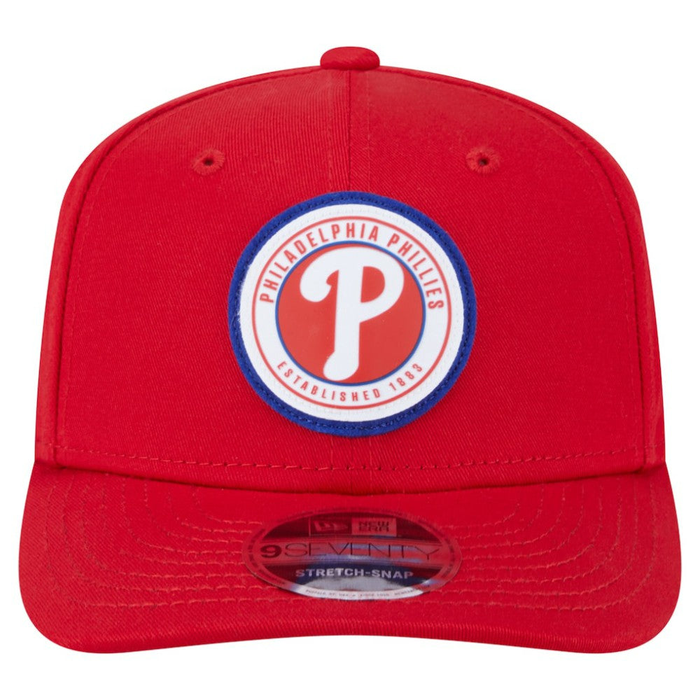 Philadelphia Phillies New Era Circle Patch 9SEVENTY Stretch-Snap Hat Sale