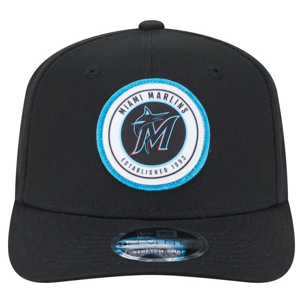 Miami Marlins New Era Circle Patch 9SEVENTY Stretch-Snap Hat Sale