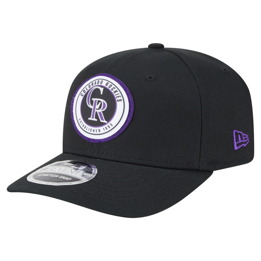 Colorado Rockies New Era Circle Patch 9SEVENTY Stretch-Snap Hat Outlet