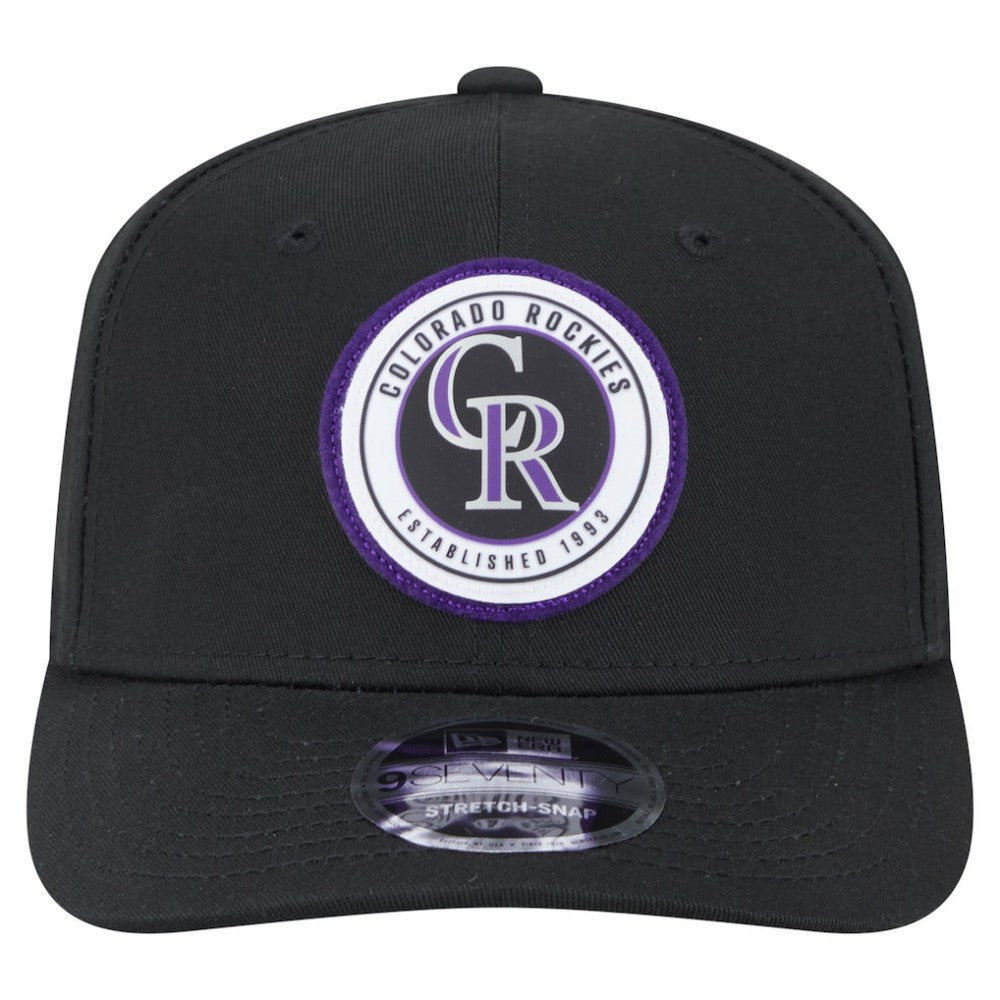 Colorado Rockies New Era Circle Patch 9SEVENTY Stretch-Snap Hat Outlet
