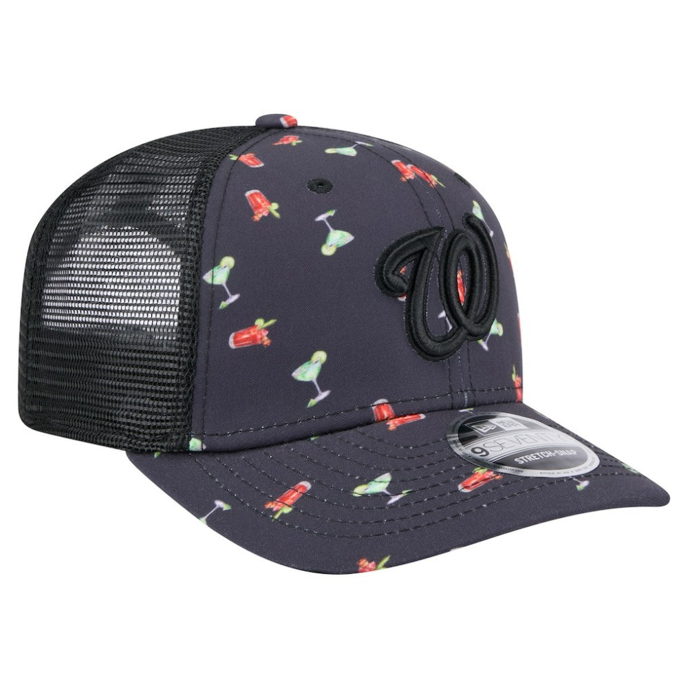 Washington Nationals New Era Adventure Drinks Pattern 9SEVENTY Stretch-Snap Hat Sale