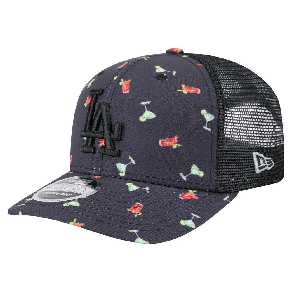 Los Angeles Dodgers New Era Adventure Drinks Pattern 9SEVENTY Stretch-Snap Hat for sale