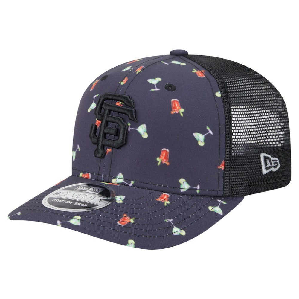 San Francisco Giants New Era Adventure Drinks Pattern 9SEVENTY Stretch-Snap Hat Sale