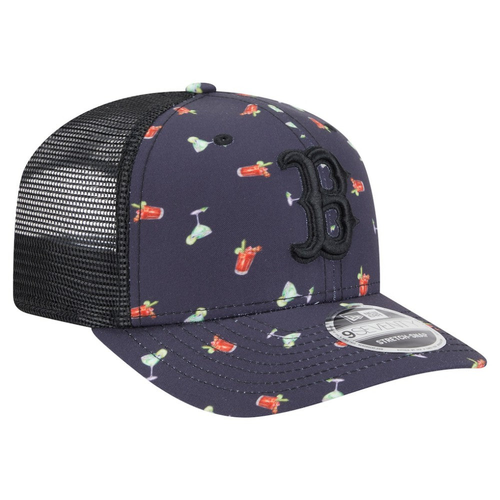 Boston Red Sox New Era Adventure Drinks Pattern 9SEVENTY Stretch-Snap Hat Online