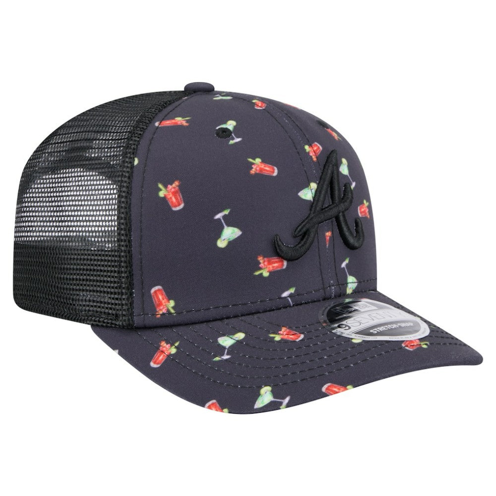 Atlanta Braves New Era Adventure Drinks Pattern 9SEVENTY Stretch-Snap Hat Online