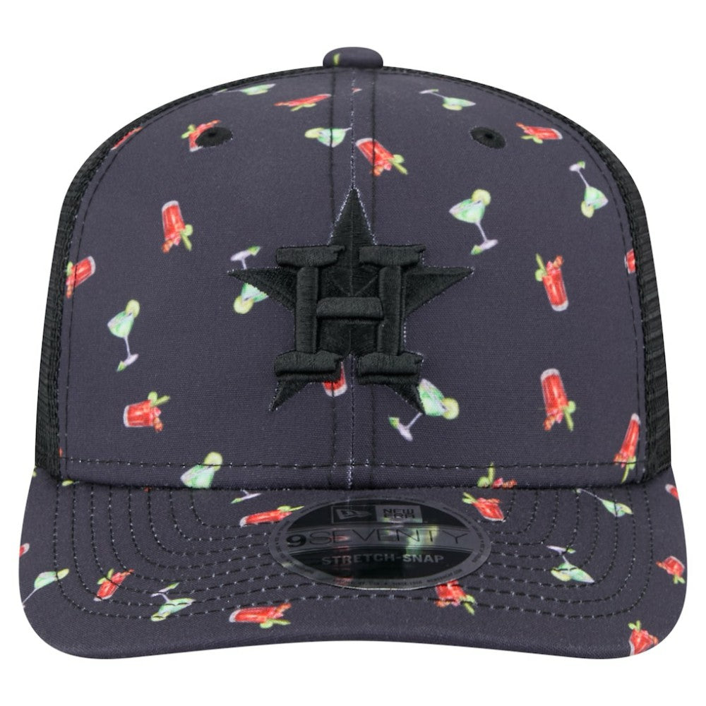 Houston Astros New Era Adventure Drinks Pattern 9SEVENTY Stretch-Snap Hat Outlet