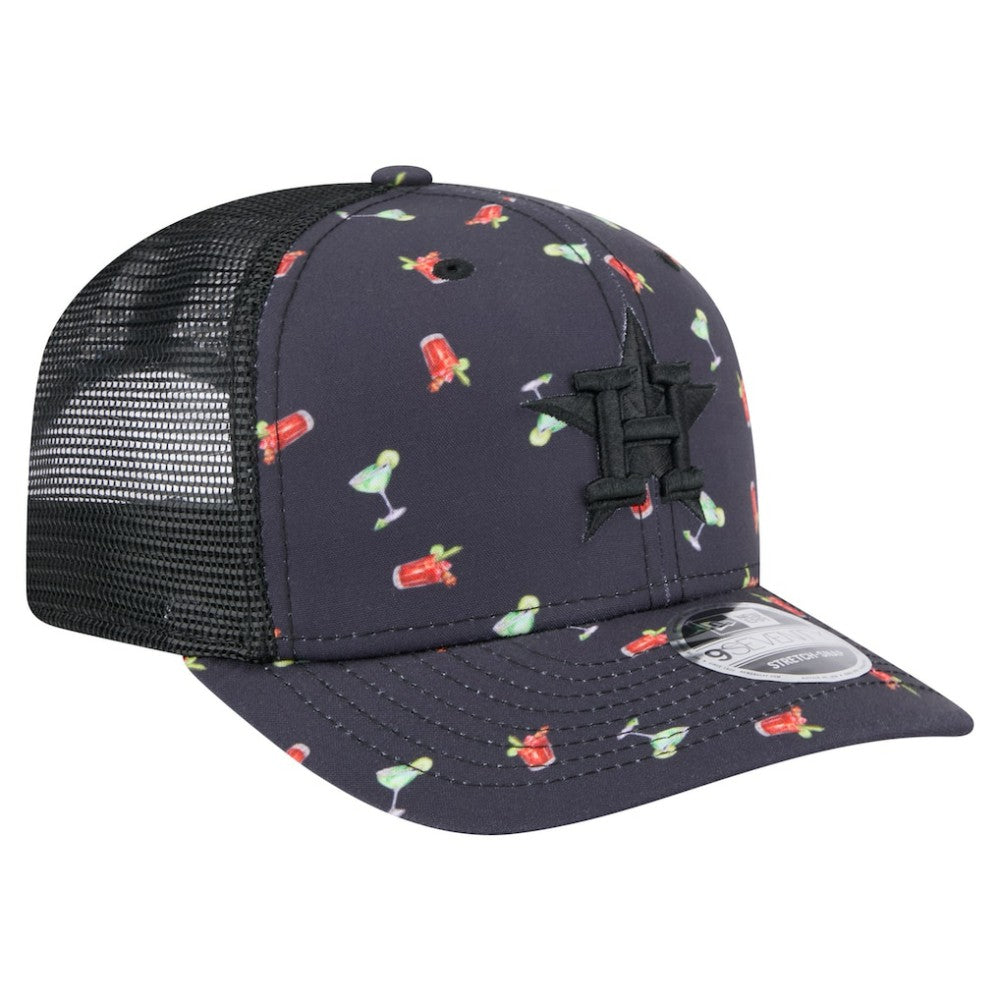 Houston Astros New Era Adventure Drinks Pattern 9SEVENTY Stretch-Snap Hat Outlet