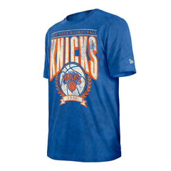 New Era New York Knicks Throwback Vintage Boxy Mineral Wash T-Shirt Blue