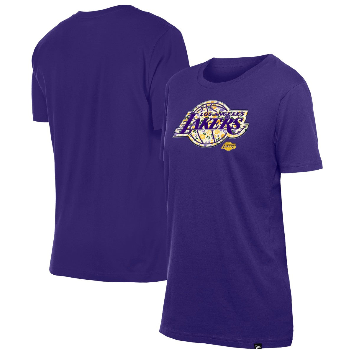 New Era Los Angeles Lakers Women's Glam Game Flower T-Shirt Purple