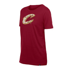 New Era Cleveland Cavaliers Women's Glam Game Flower T-Shirt Wine