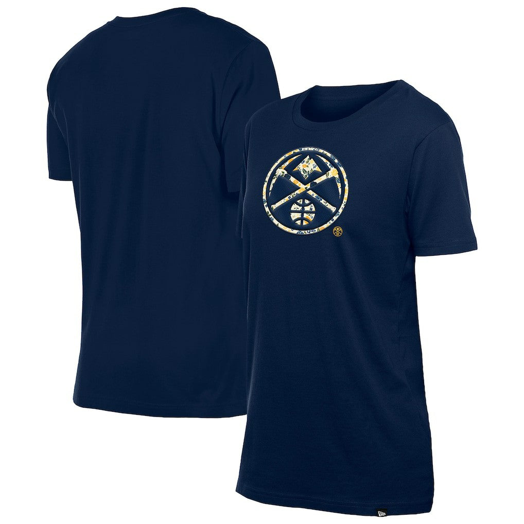 New Era Denver Nuggets Women's Glam Game Flower T-Shirt Navy