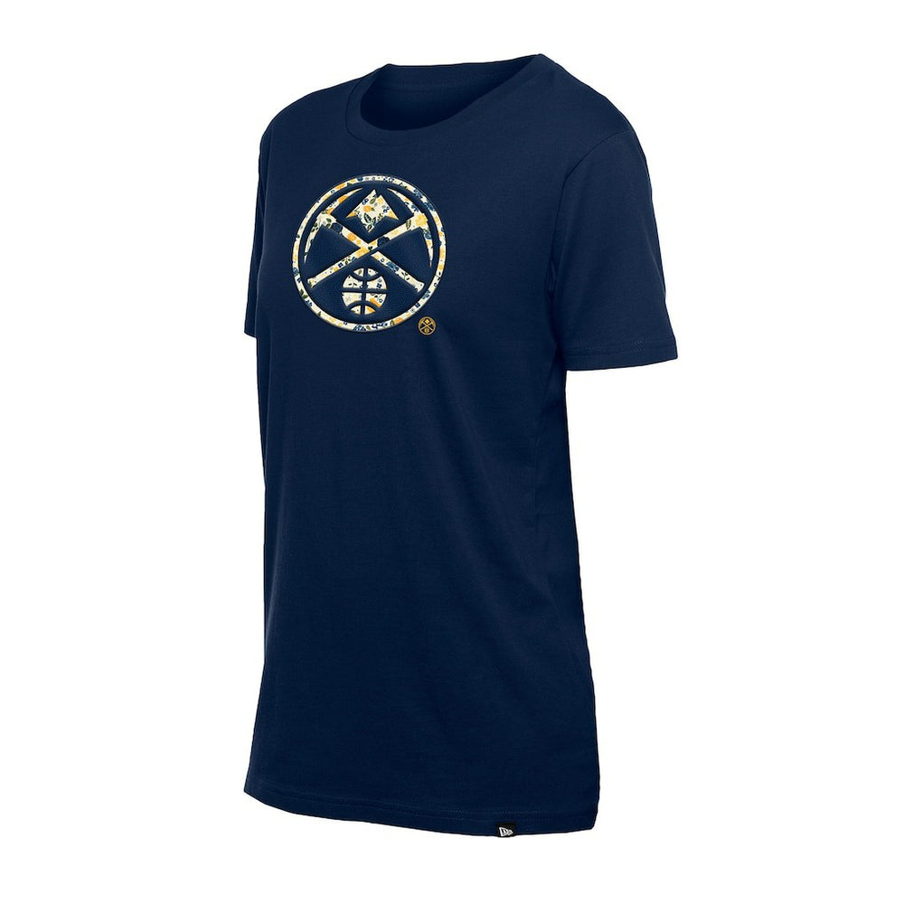 New Era Denver Nuggets Women's Glam Game Flower T-Shirt Navy