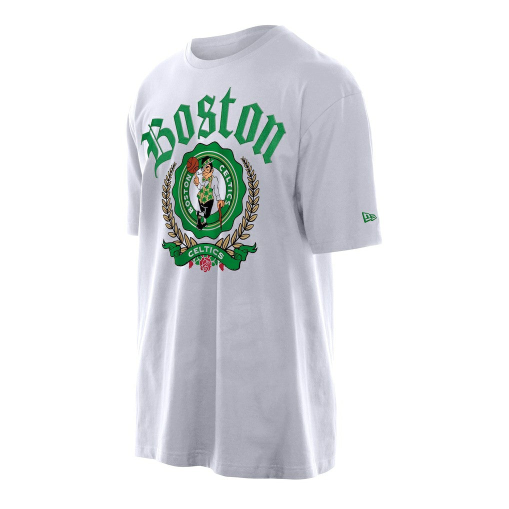 New Era Boston Celtics Throwback Prep Oversized T-Shirt White