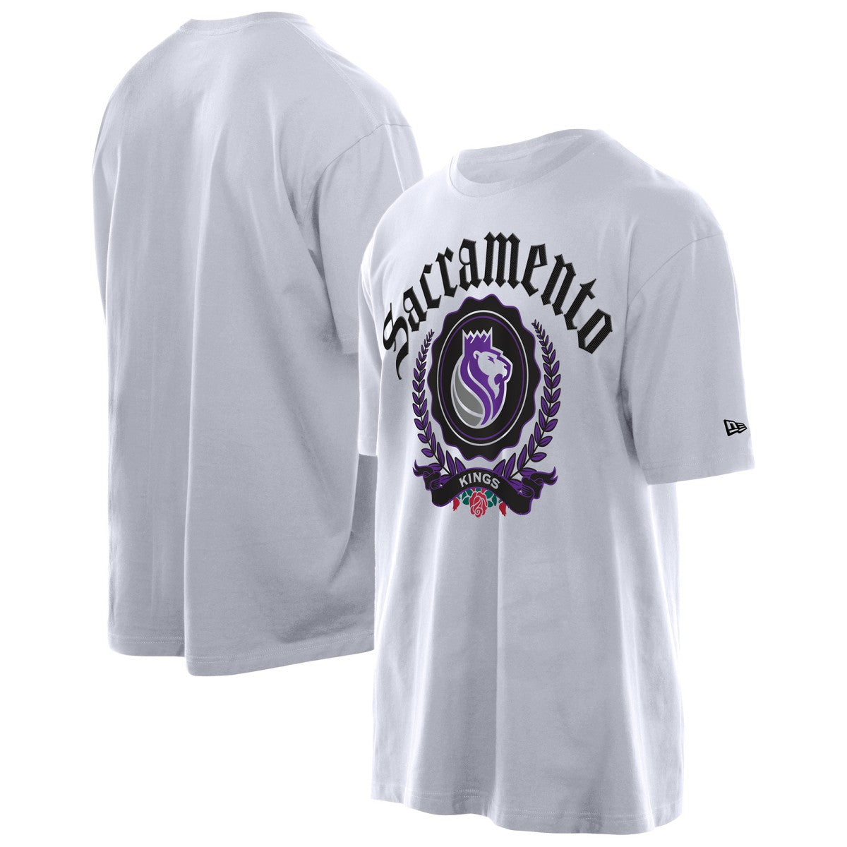 New Era Sacramento Kings Throwback Prep Oversized T-Shirt White
