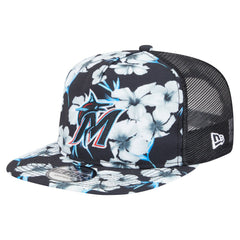 Miami Marlins New Era Adventure Pattern Golfer Trucker Snapback Hat Near Me
