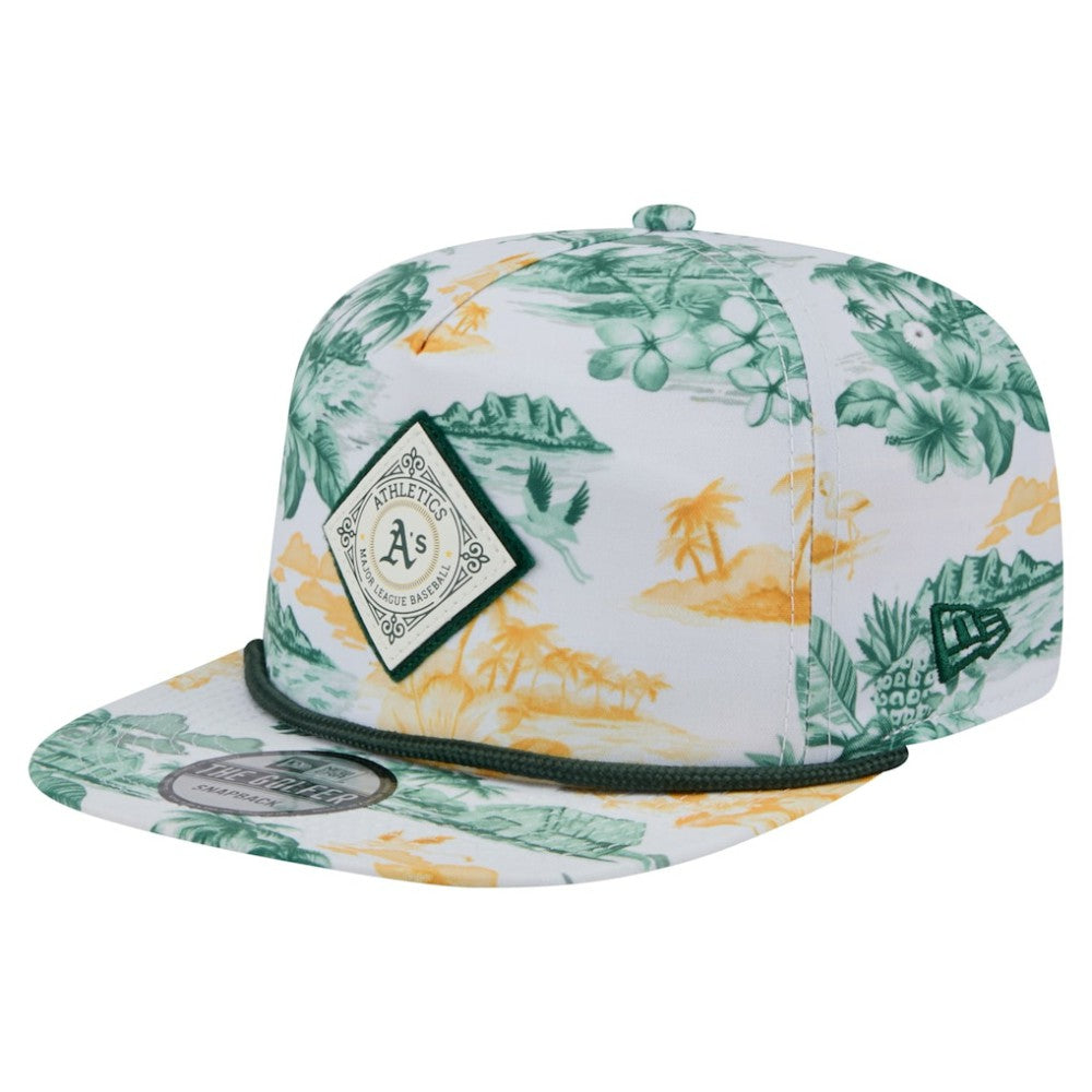 Athletics New Era Printed Island Golfer Snapback Hat Discount