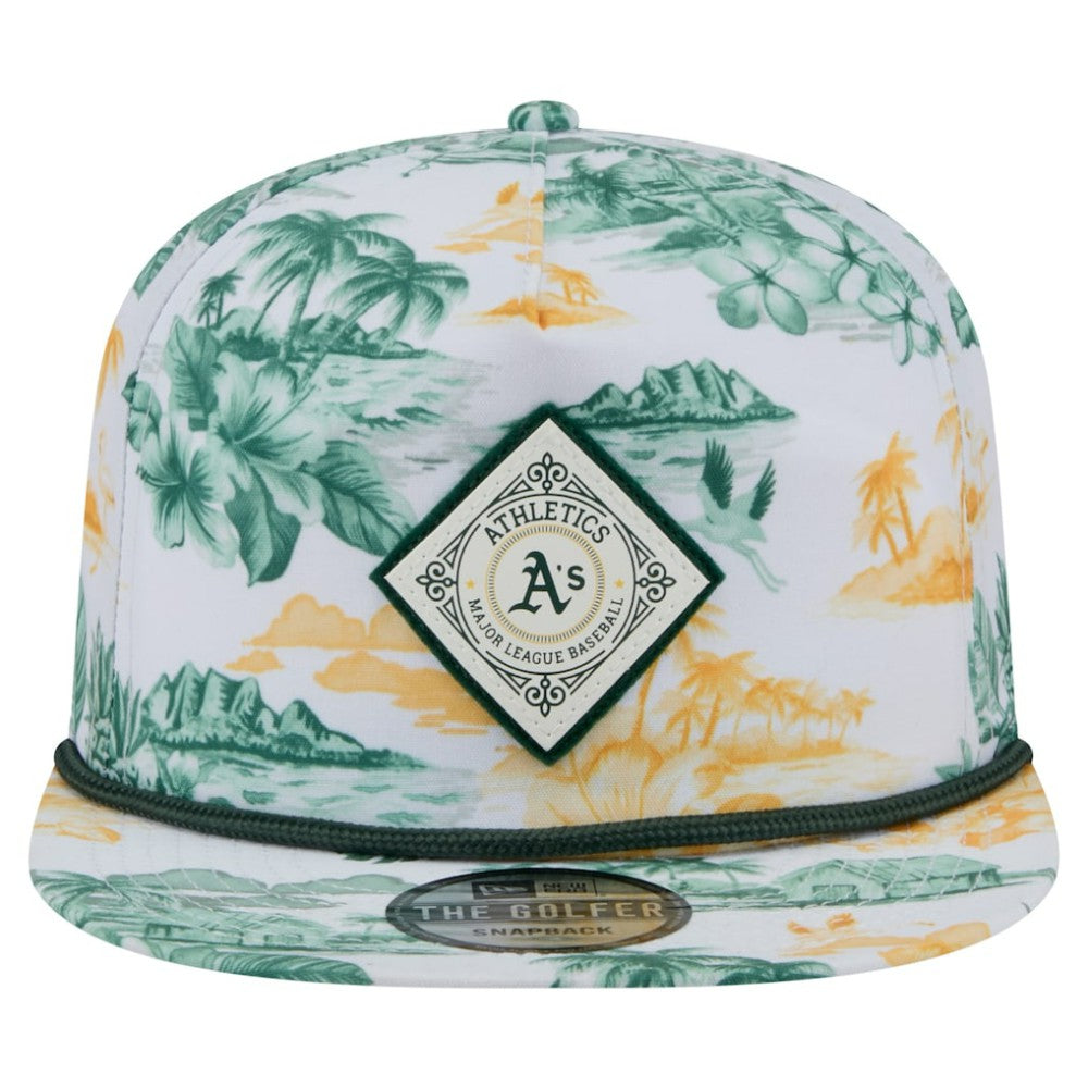 Athletics New Era Printed Island Golfer Snapback Hat Discount