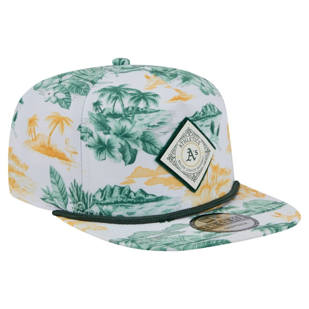 Athletics New Era Printed Island Golfer Snapback Hat Discount