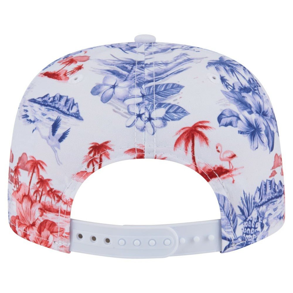 Texas Rangers New Era Printed Island Golfer Snapback Hat Outlet