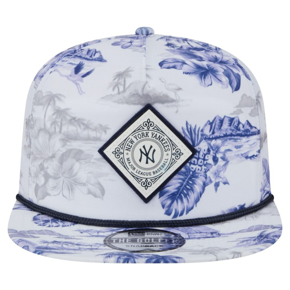 New York Yankees New Era Printed Island Golfer Snapback Hat Outlet