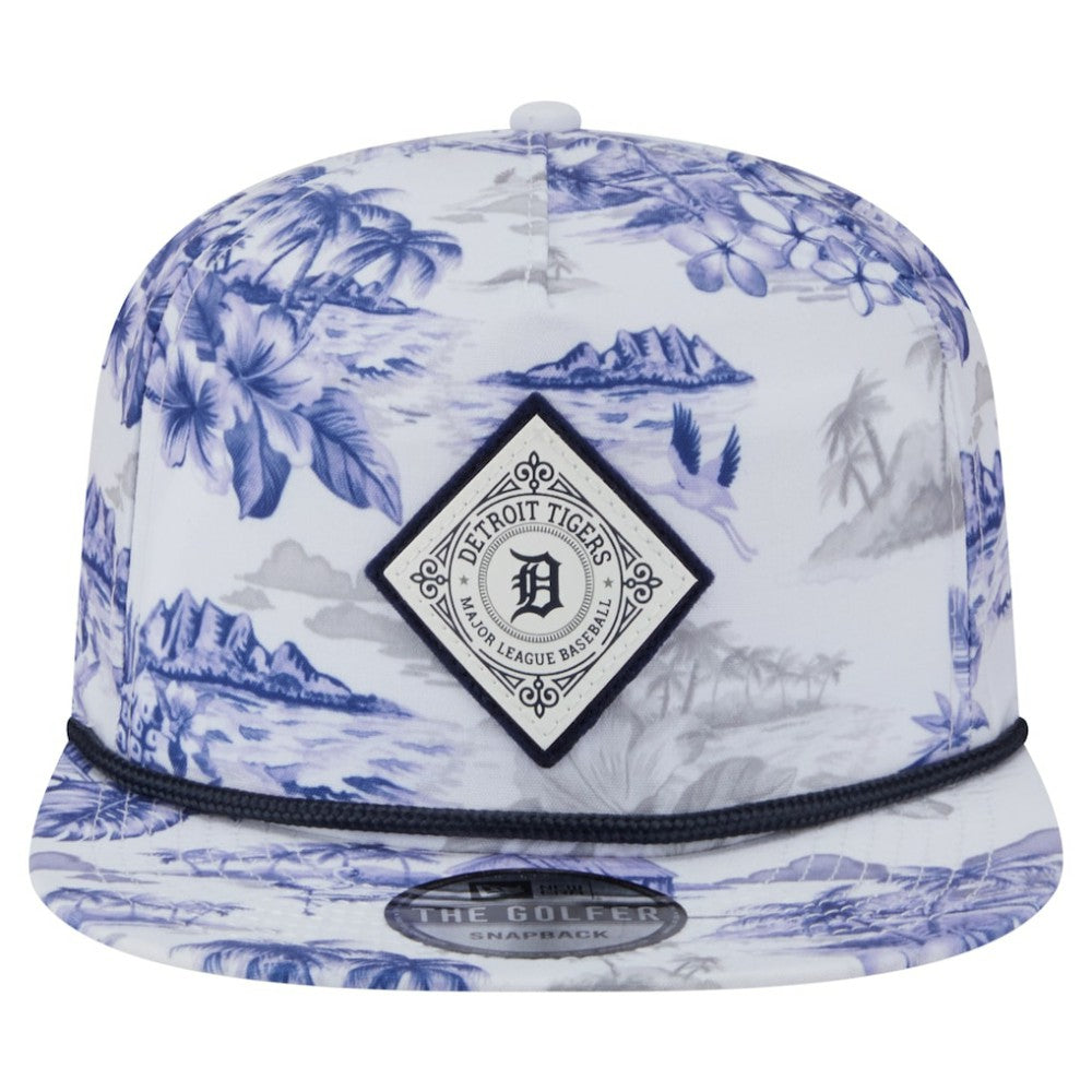 Detroit Tigers New Era Printed Island Golfer Snapback Hat Discount