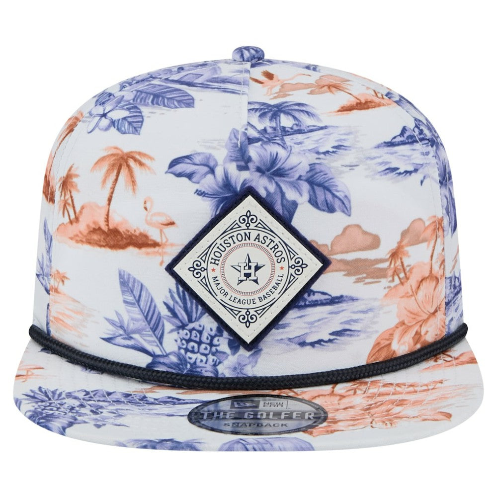 Houston Astros New Era Printed Island Golfer Snapback Hat Online