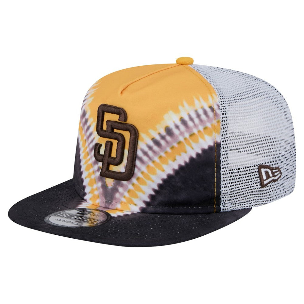 San Diego Padres New Era Tie-Dye Golfer Trucker Adjustable Hat Sale
