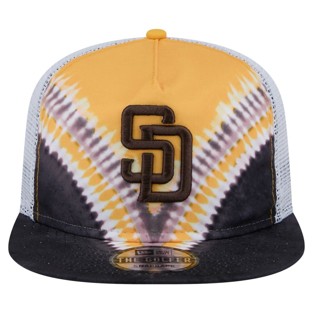 San Diego Padres New Era Tie-Dye Golfer Trucker Adjustable Hat Sale