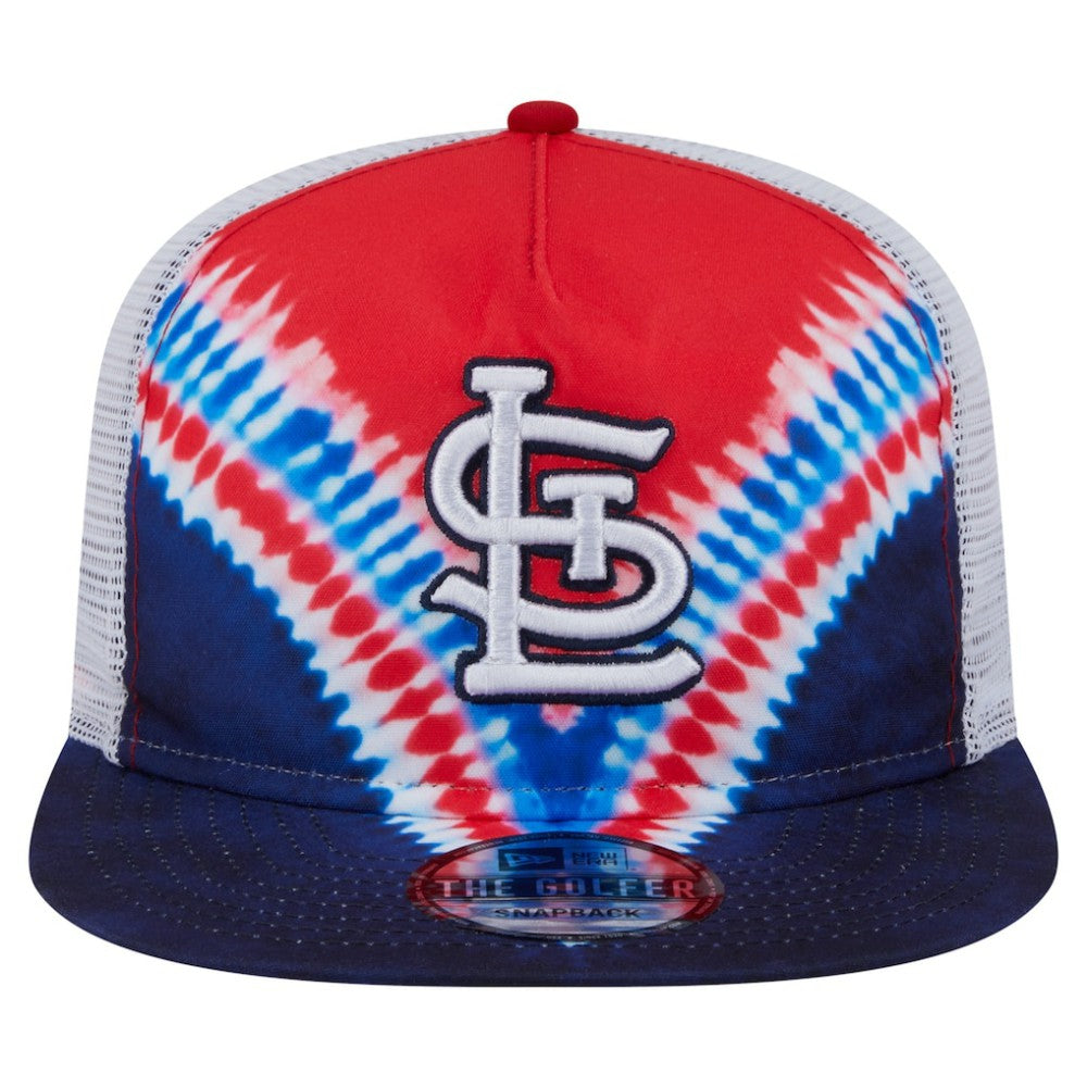 St. Louis Cardinals New Era Tie-Dye Golfer Trucker Adjustable Hat Near Me