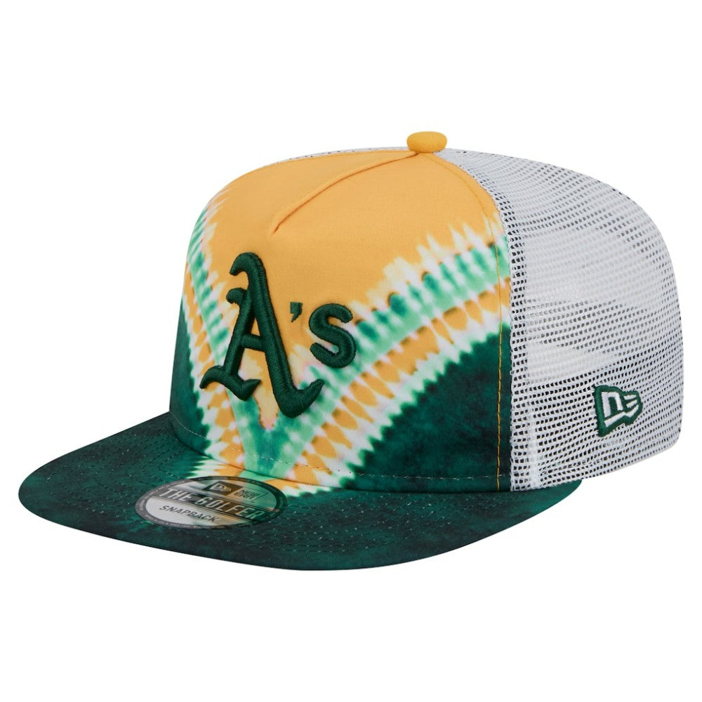 Athletics New Era Tie-Dye Golfer Trucker Adjustable Hat Near Me