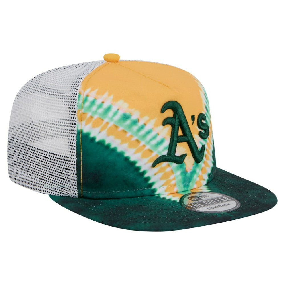Athletics New Era Tie-Dye Golfer Trucker Adjustable Hat Near Me