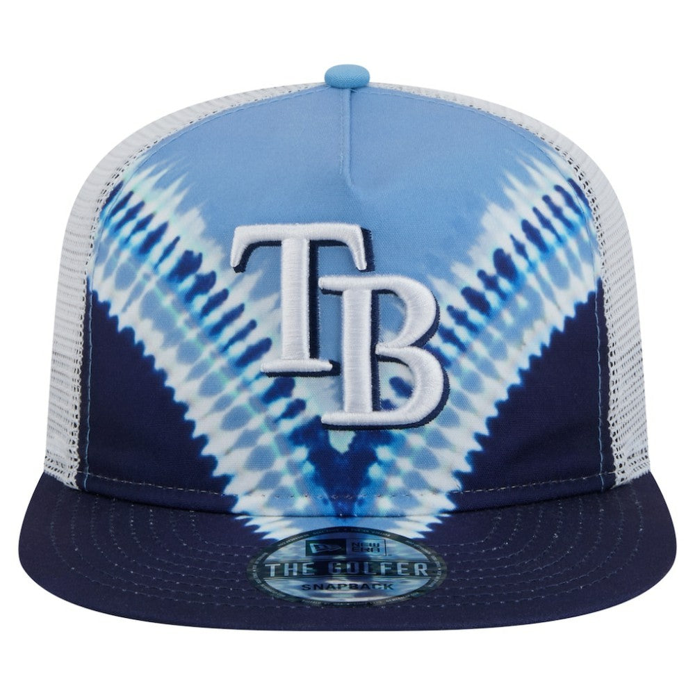 Tampa Bay Rays New Era Tie-Dye Golfer Trucker Adjustable Hat Sale