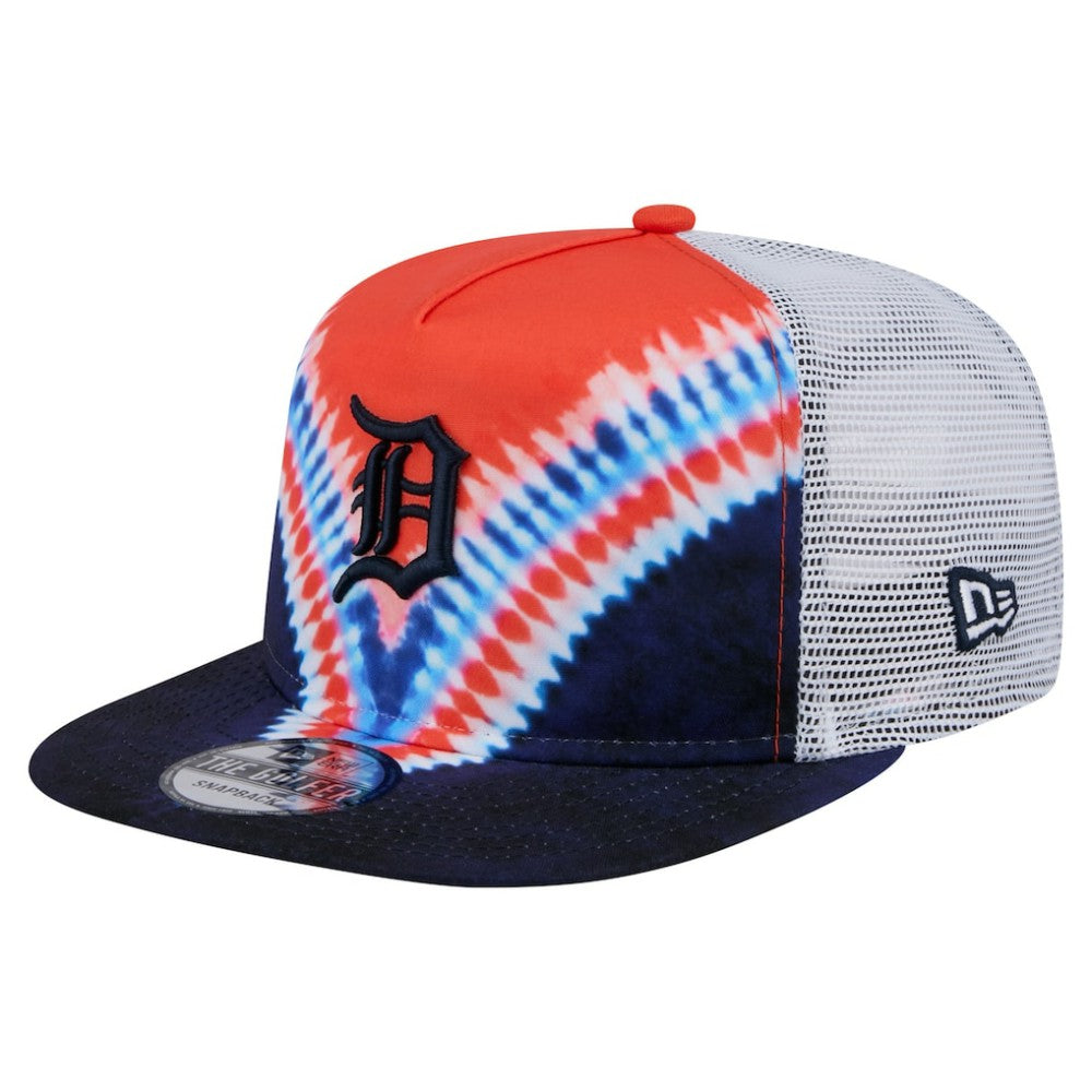 Detroit Tigers New Era Tie-Dye Golfer Trucker Adjustable Hat Near Me