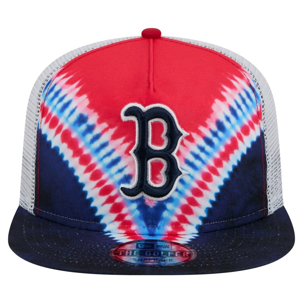Boston Red Sox New Era Tie-Dye Golfer Trucker Adjustable Hat Online