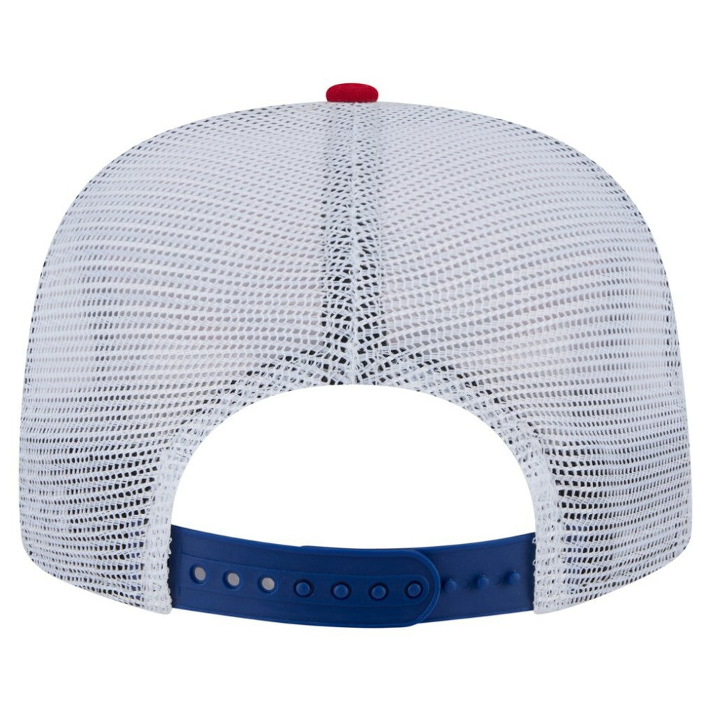 Chicago Cubs New Era Tie-Dye Golfer Trucker Adjustable Hat Outlet
