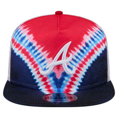 Atlanta Braves New Era Tie-Dye Golfer Trucker Adjustable Hat Sale