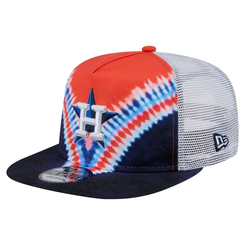 Houston Astros New Era Tie-Dye Golfer Trucker Adjustable Hat Online