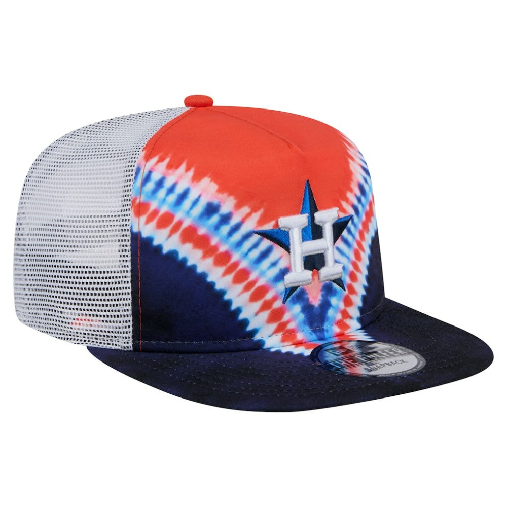 Houston Astros New Era Tie-Dye Golfer Trucker Adjustable Hat Online