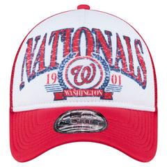Washington Nationals New Era Distressed 9FORTY A-Frame Adjustable Trucker Hat for sale