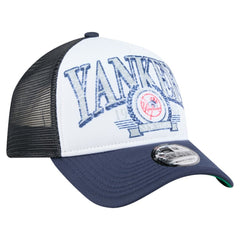 New York Yankees New Era Distressed 9FORTY A-Frame Adjustable Trucker Hat Outlet