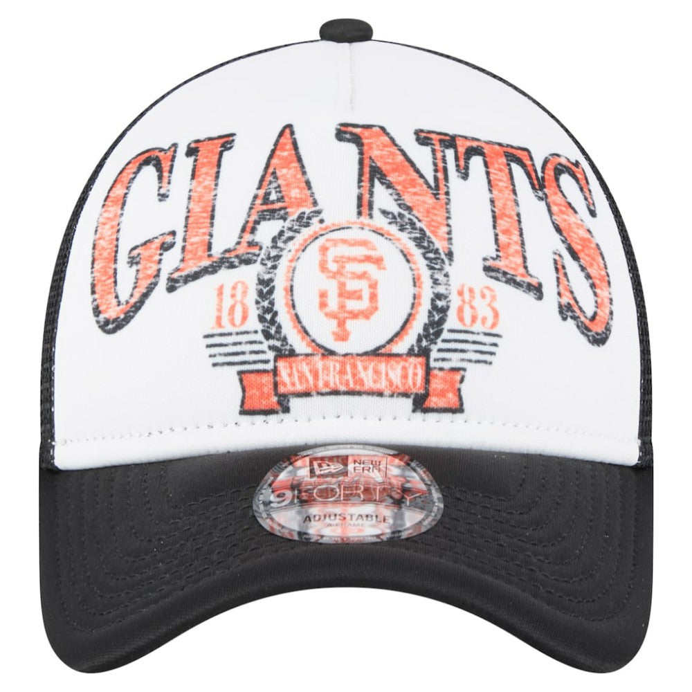 San Francisco Giants New Era Distressed 9FORTY A-Frame Adjustable Trucker Hat Sale