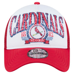 St. Louis Cardinals New Era Distressed 9FORTY A-Frame Adjustable Trucker Hat Online