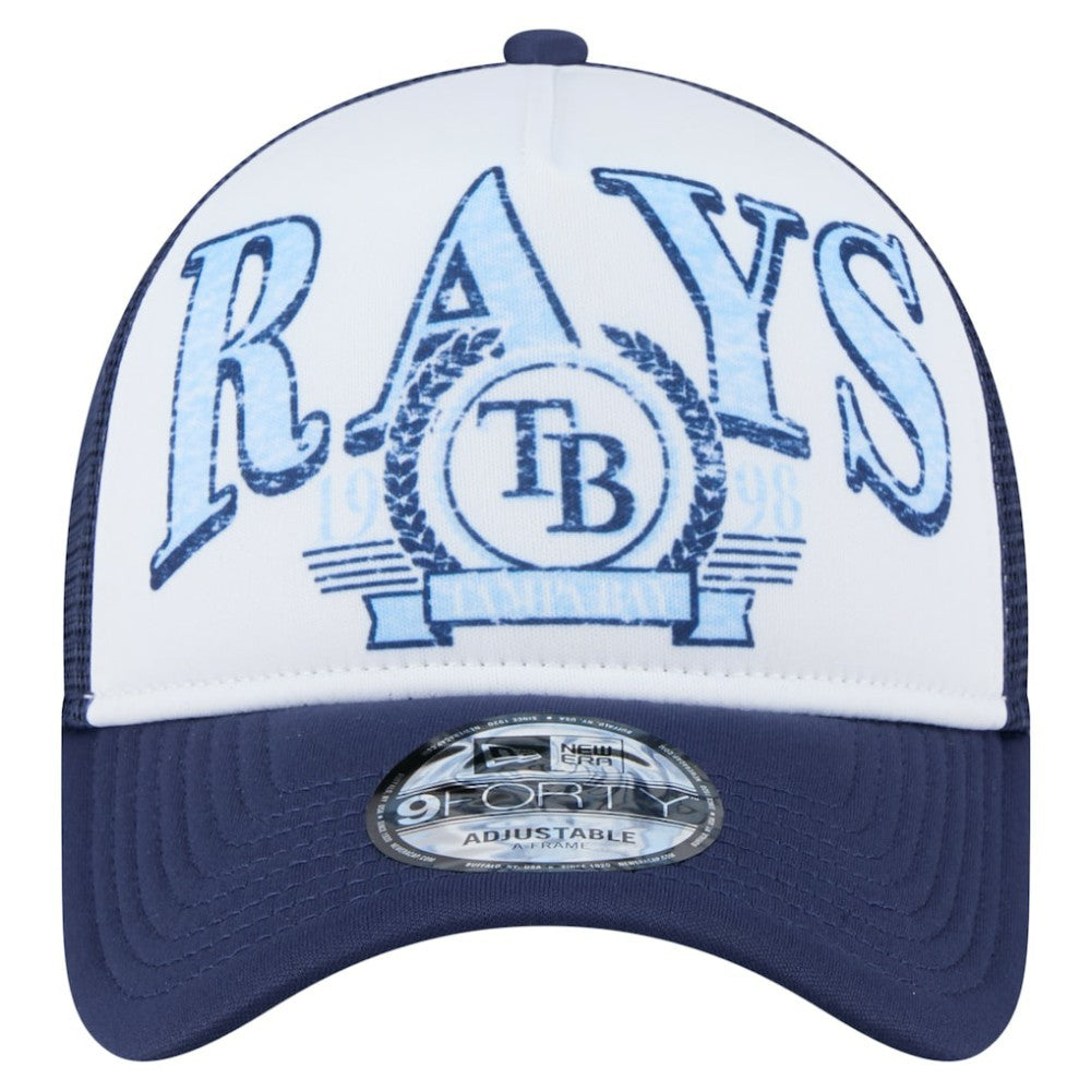 Tampa Bay Rays New Era Distressed 9FORTY A-Frame Adjustable Trucker Hat Near Me
