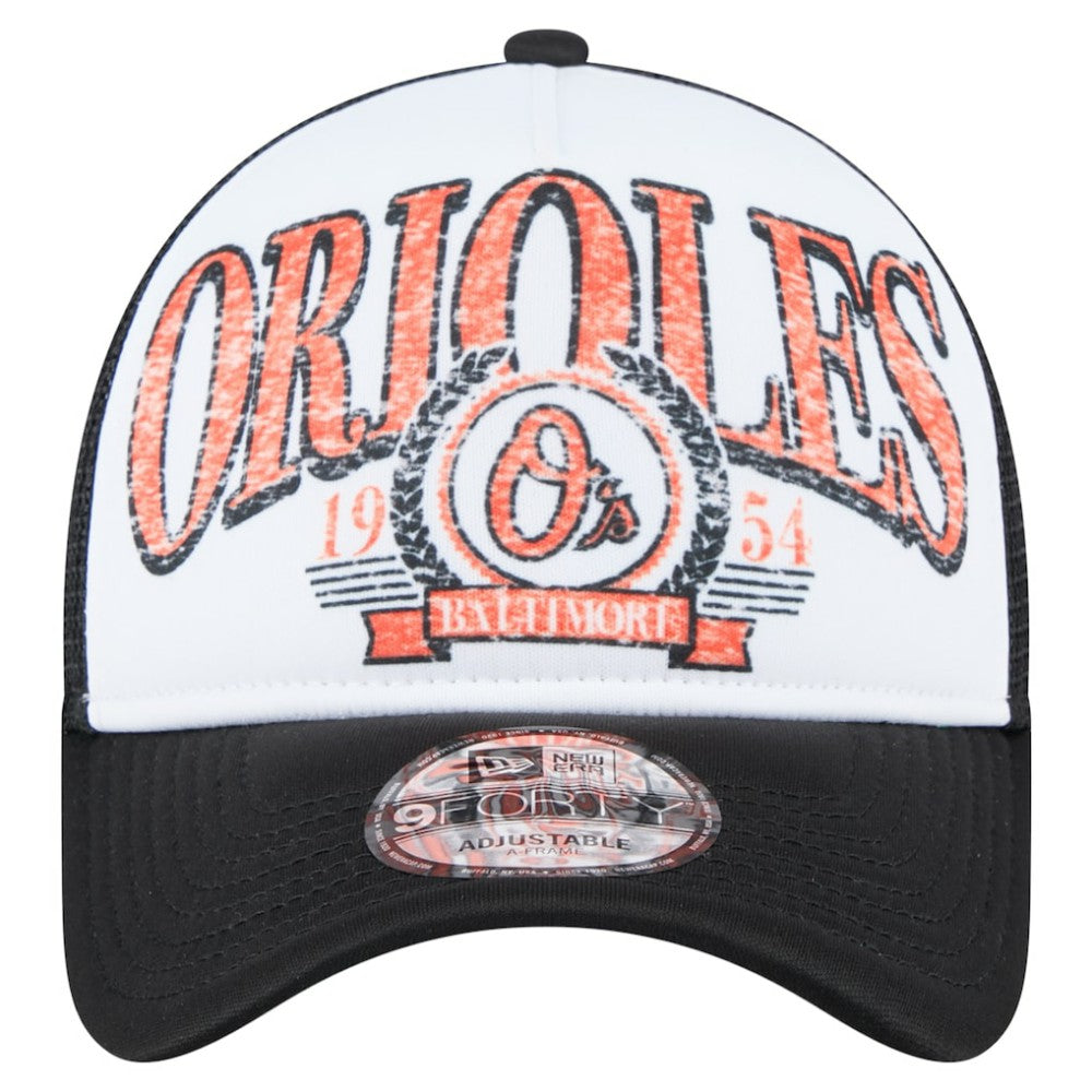 Baltimore Orioles New Era Distressed 9FORTY A-Frame Adjustable Trucker Hat Near Me