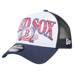 Boston Red Sox New Era Distressed 9FORTY A-Frame Adjustable Trucker Hat Online
