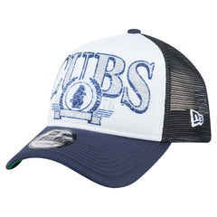 Chicago Cubs New Era Distressed 9FORTY A-Frame Adjustable Trucker Hat Discount