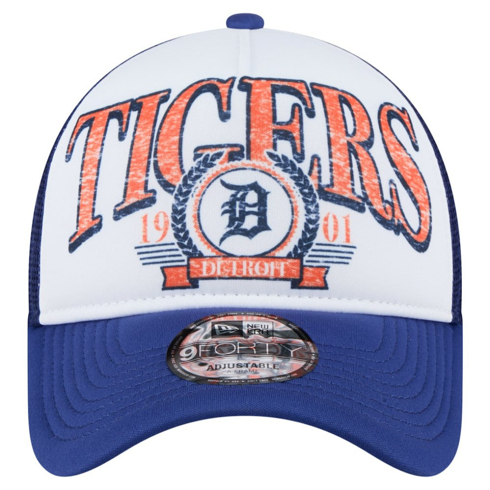 Detroit Tigers New Era Distressed 9FORTY A-Frame Adjustable Trucker Hat Sale